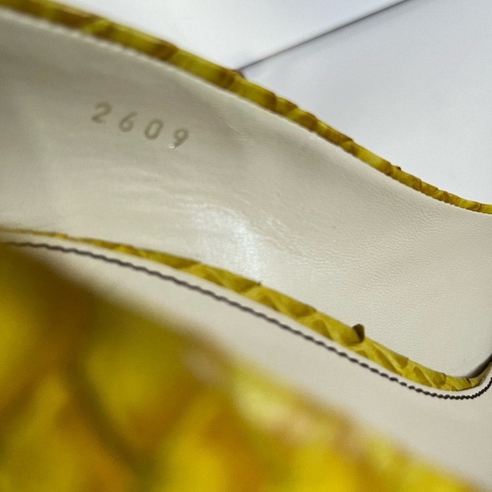 Prada Yellow And Brown Python Leather Stiletto He… - image 2